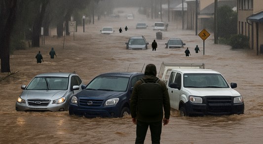 Australie inondée  2 morts, 50 000 piégés  prêt à fuir en 10 min