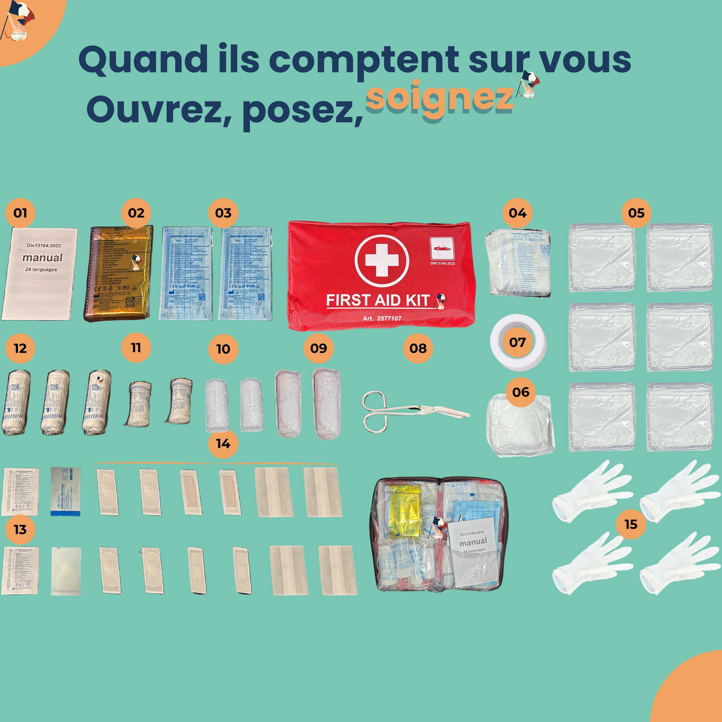 Sac de survie « 72H Résilience »  – 130 pièces pour tenir l’imprévu