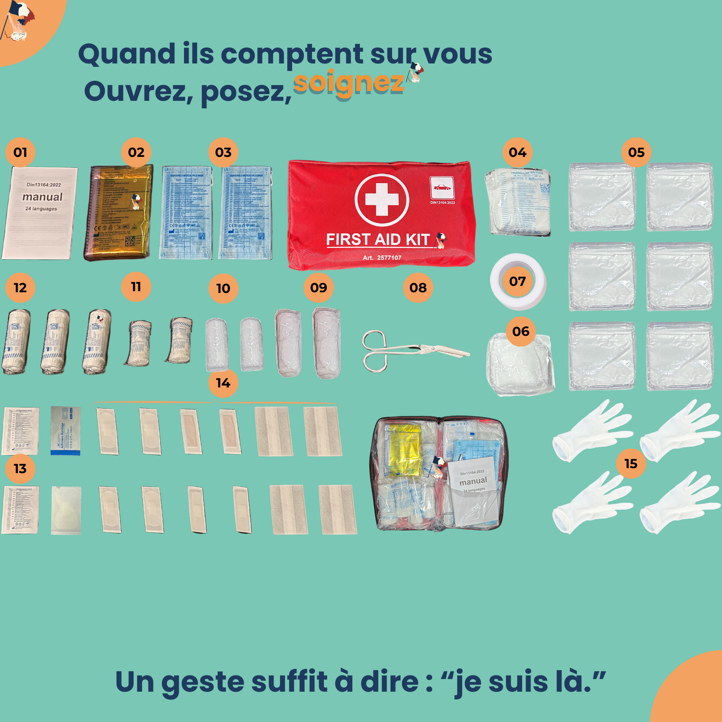 Sac de survie « 72H Résilience »  – 130 pièces pour tenir l’imprévu